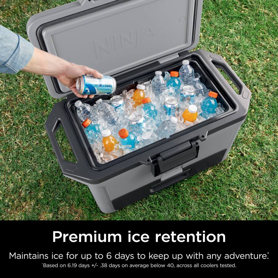 Ninja FrostVault 50qt Hard Cooler with Dry Zone, Slate Gray