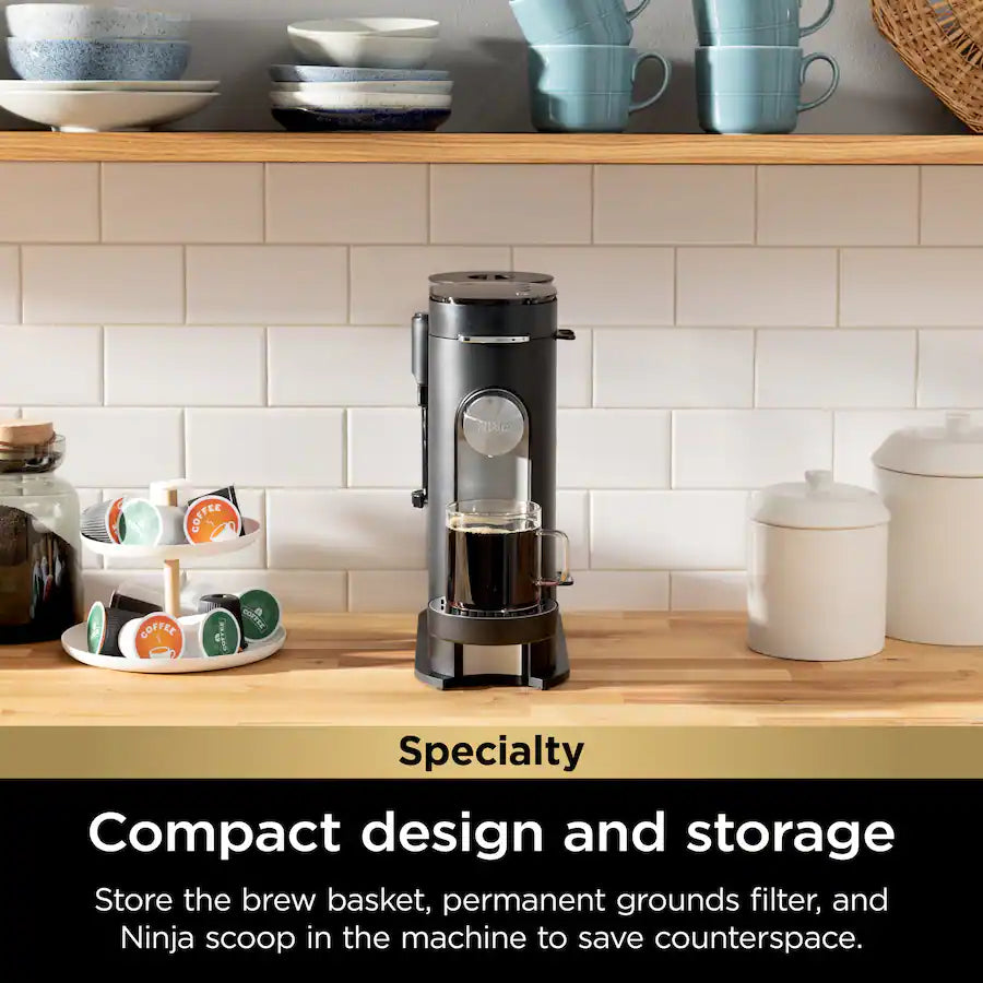 Ninja Specialty Single Serve Hot & Iced Coffee Maker, Black
