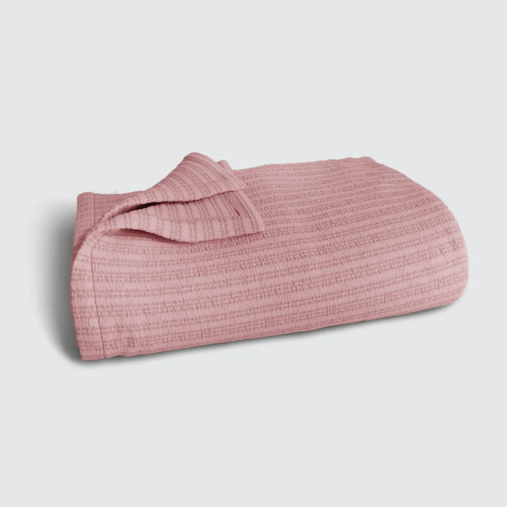 Purecare Everyday Cotton Coverlet, Ash Rose