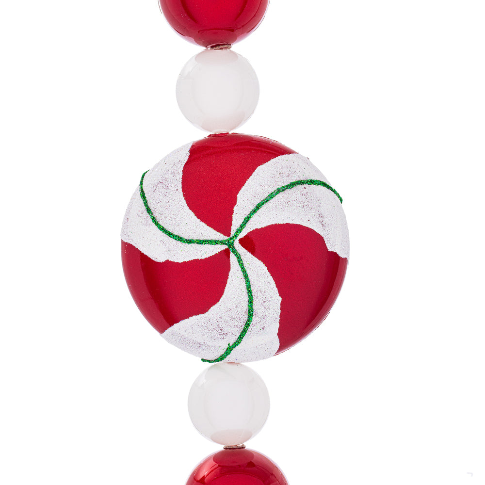 Red & White Candy Garland, 6'