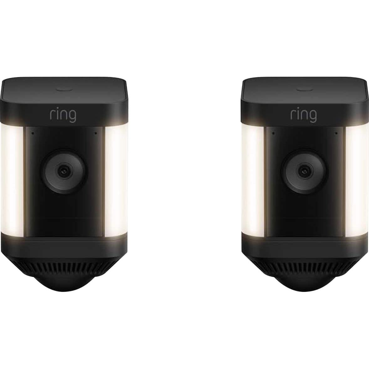 Ring Spotlight Cam Plus Indoor/Outdoor Wireless Security Cameras, Black