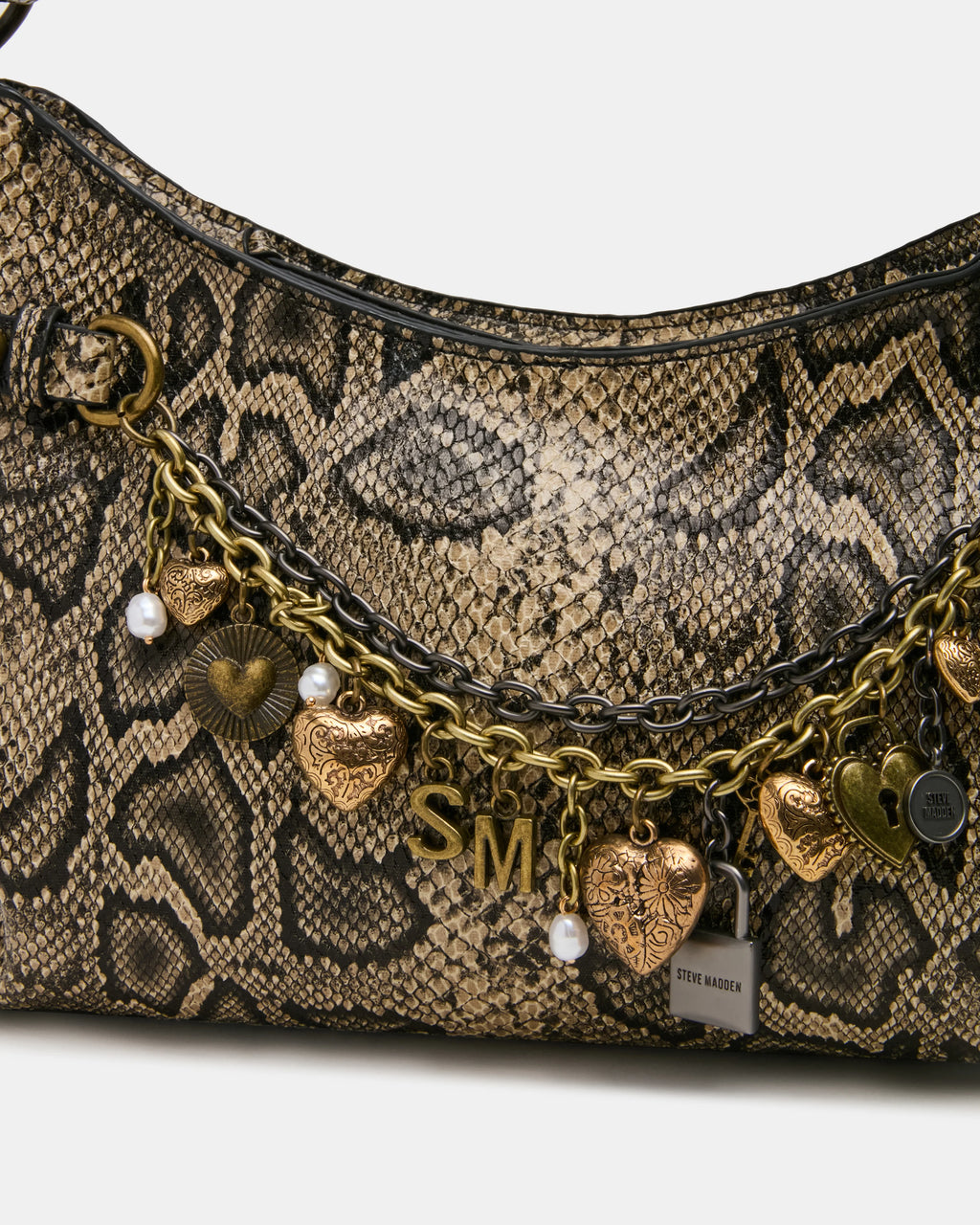 Steve Madden Lianna Hobo Shoulder Bag, Snake