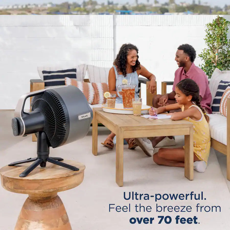 Shark FlexBreeze Pro Mist Indoor & Outdoor Fan, Charcoal Grey