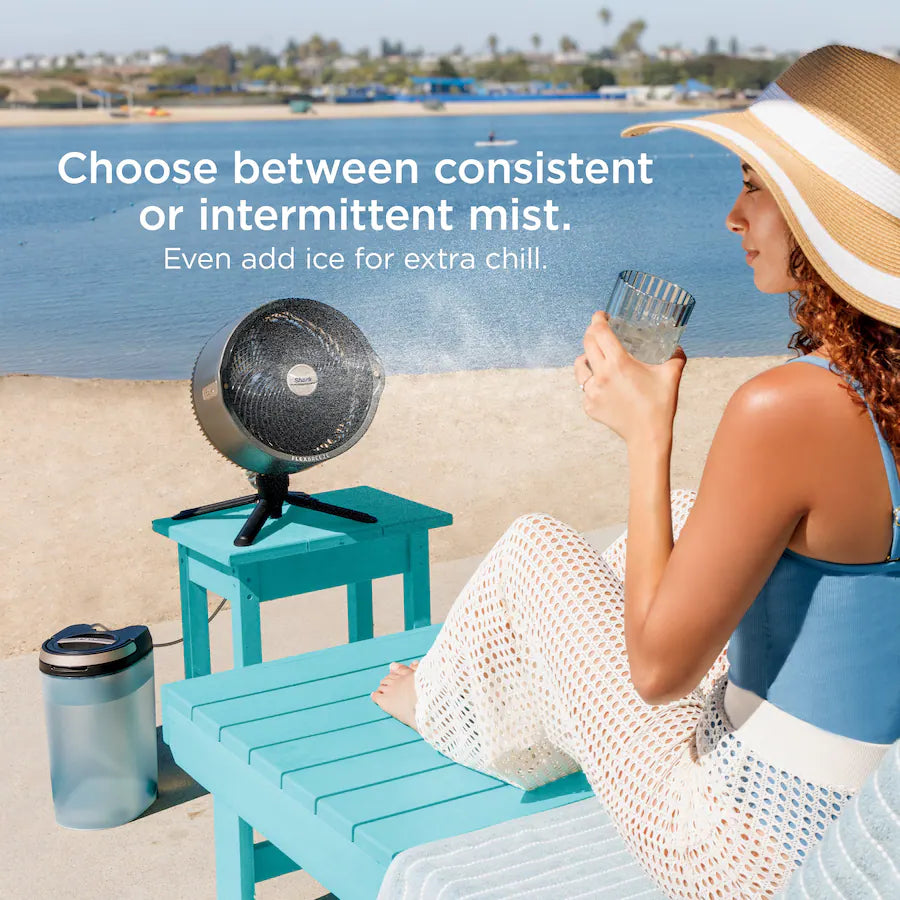 Shark FlexBreeze Pro Mist Indoor & Outdoor Fan, Charcoal Grey