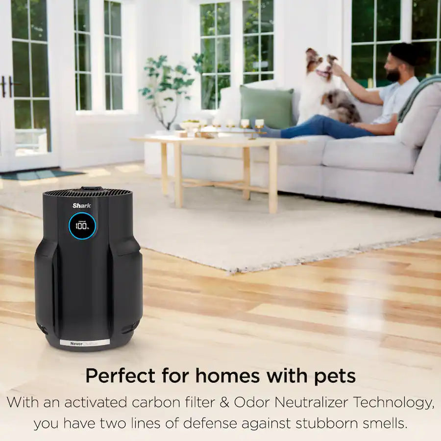 Shark NeverChange Air Purifier, 5-Year Filter Life, 650-sq Ft, Black