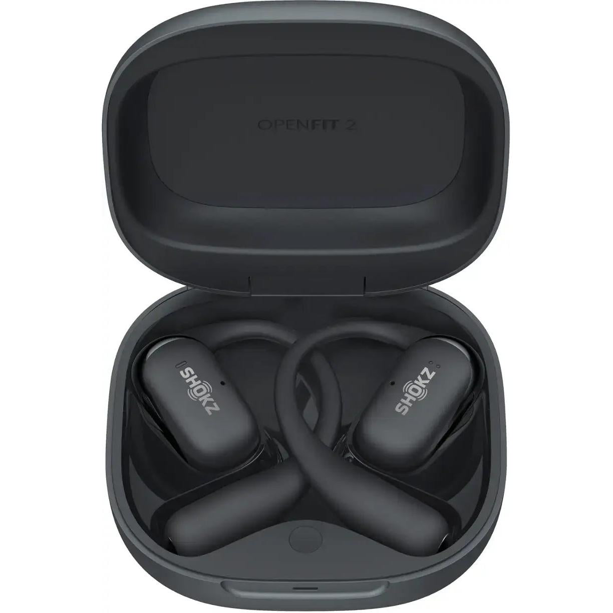 Shokz OpenFit 2 Open-Ear True Wireless Earbuds, Black
