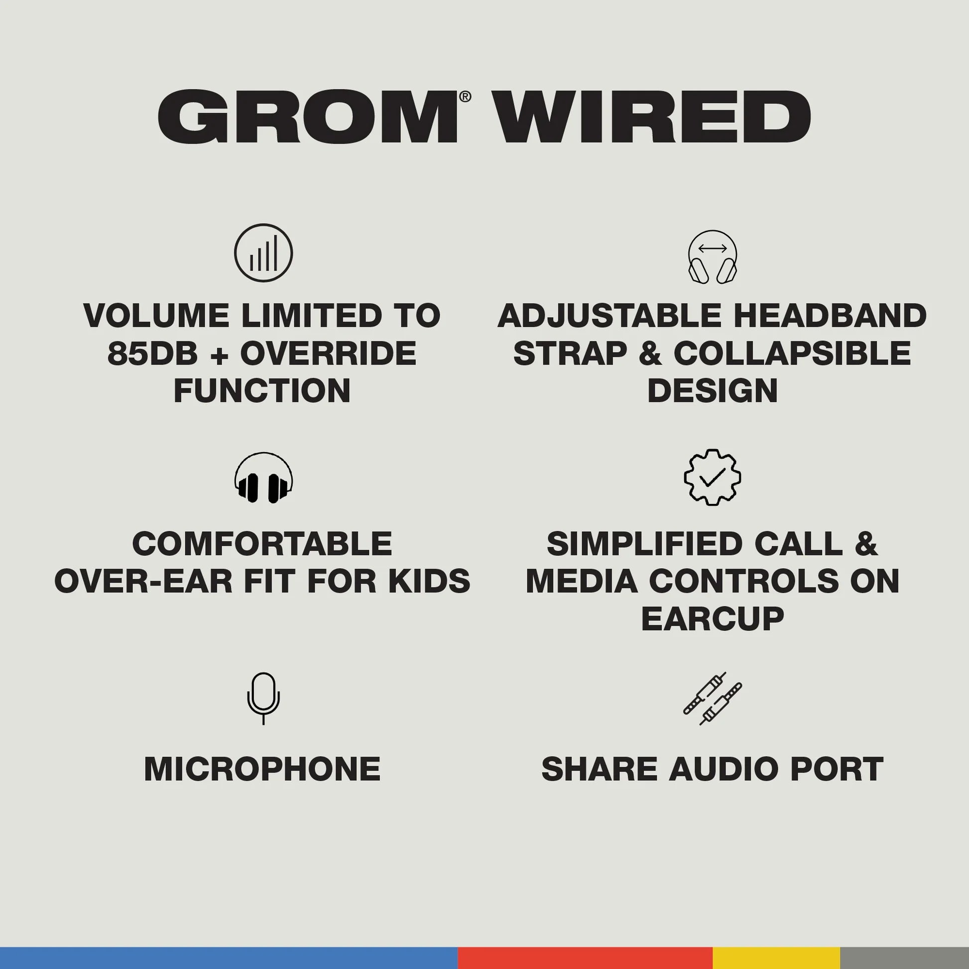 Skullcandy Grom Kids Wired Headphones