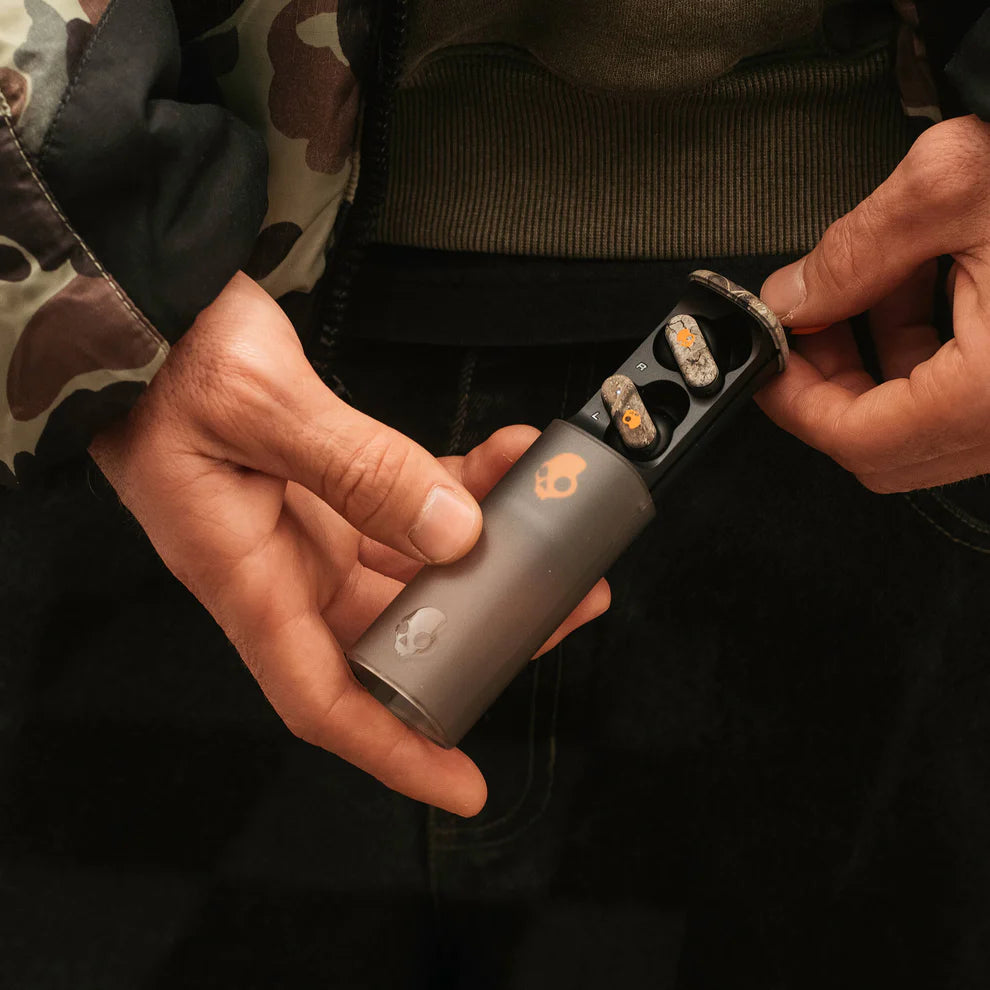 Skullcandy x Realtree Limited Edition Dime EVO Wireless Earbuds, Black/ Orange