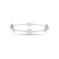 Stainless Steel Clover Charm Bracelet