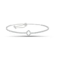 Sterling Silver Clover Tennis Bracelet