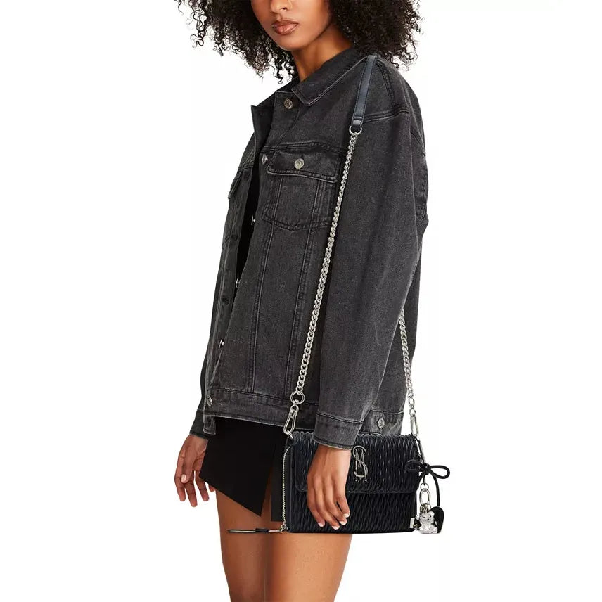 Steve Madden Carina Crossbody Wallet Boxed Gift Set, Black