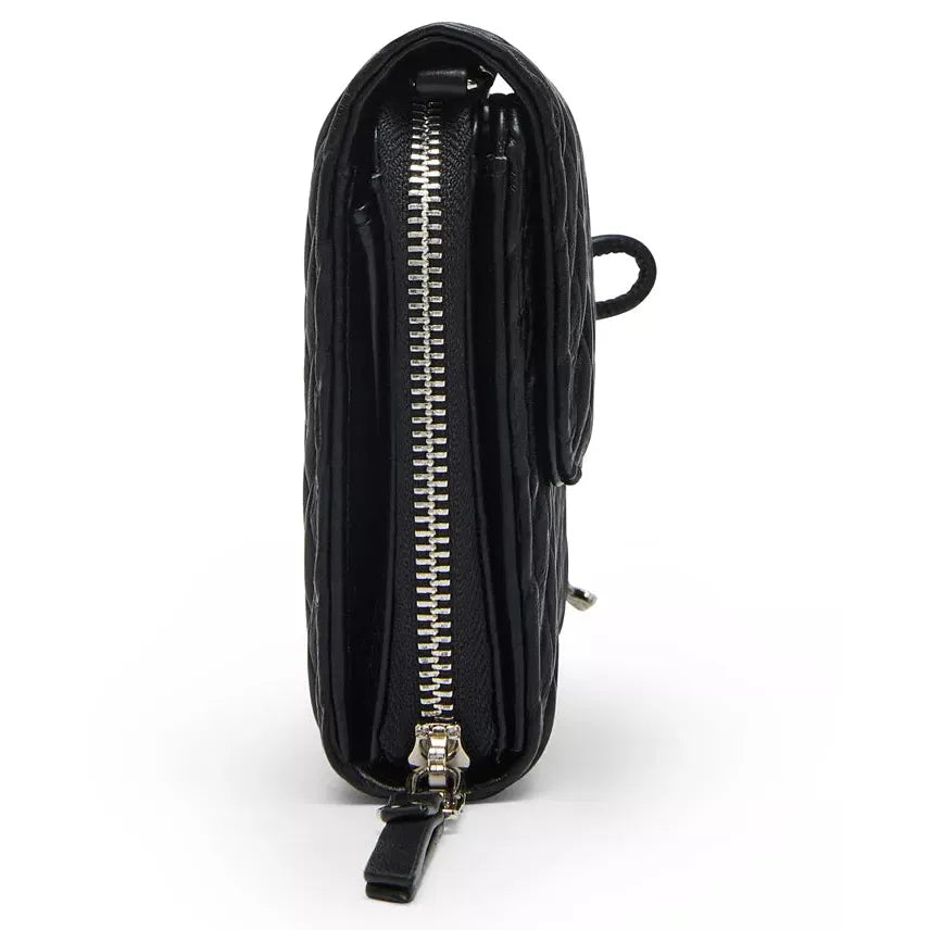 Steve Madden Carina Crossbody Wallet Boxed Gift Set, Black