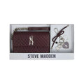 Steve Madden Carina Crossbody Wallet Boxed Gift Set, Merlot