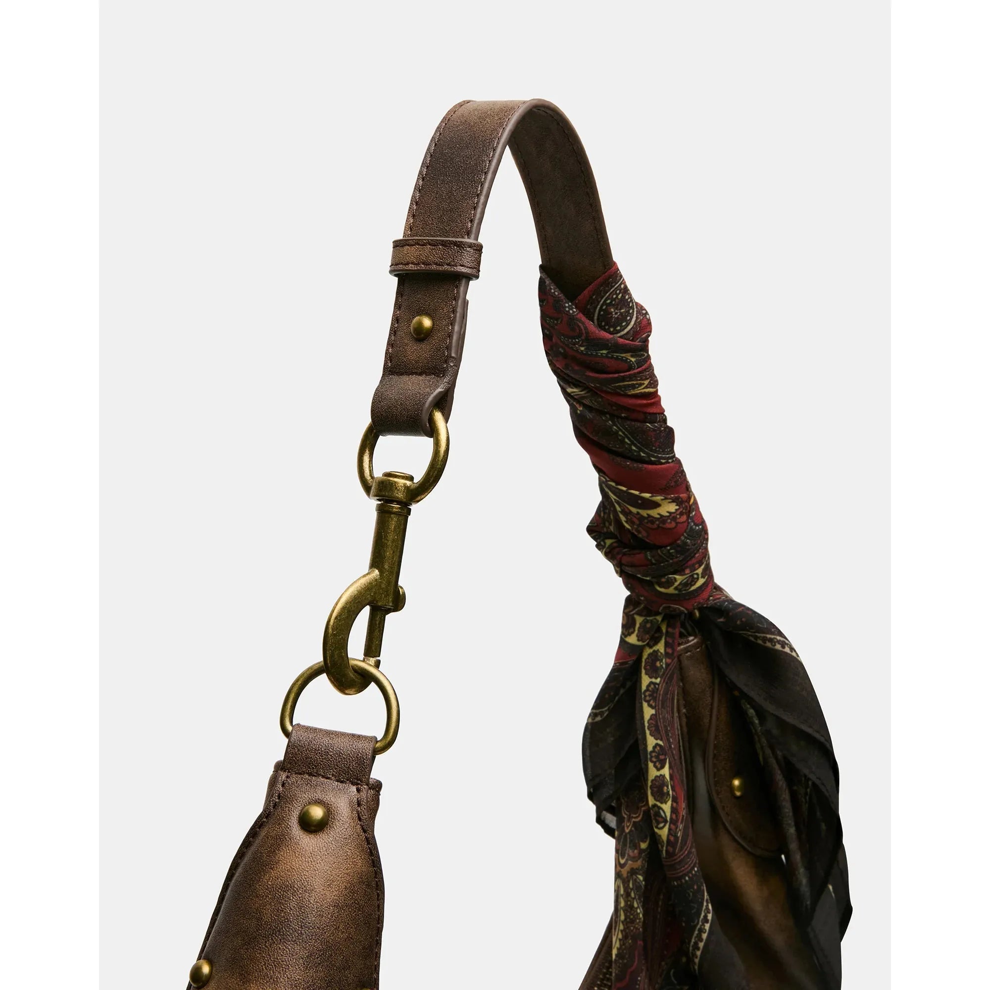 Steve Madden Olga Hobo Shoulder Bag, Distressed Brown