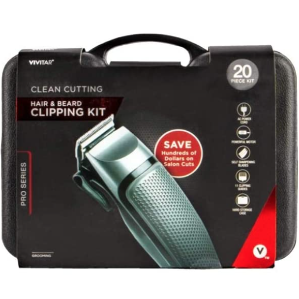 Vivitar 20 Piece Hair & Beard Clipping Kit