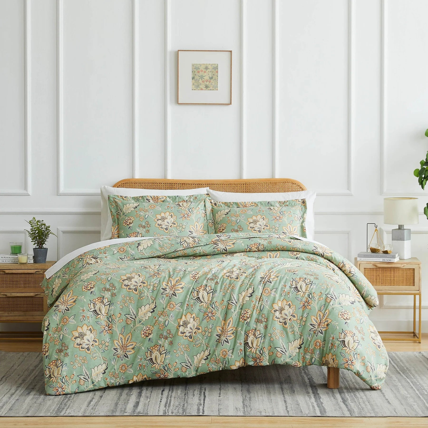 Willow Duvet Cover Set, Green