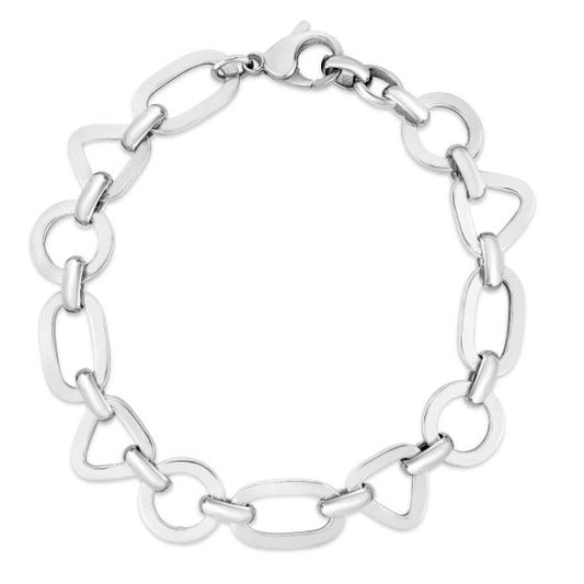 Geometric Link Chain Bracelet