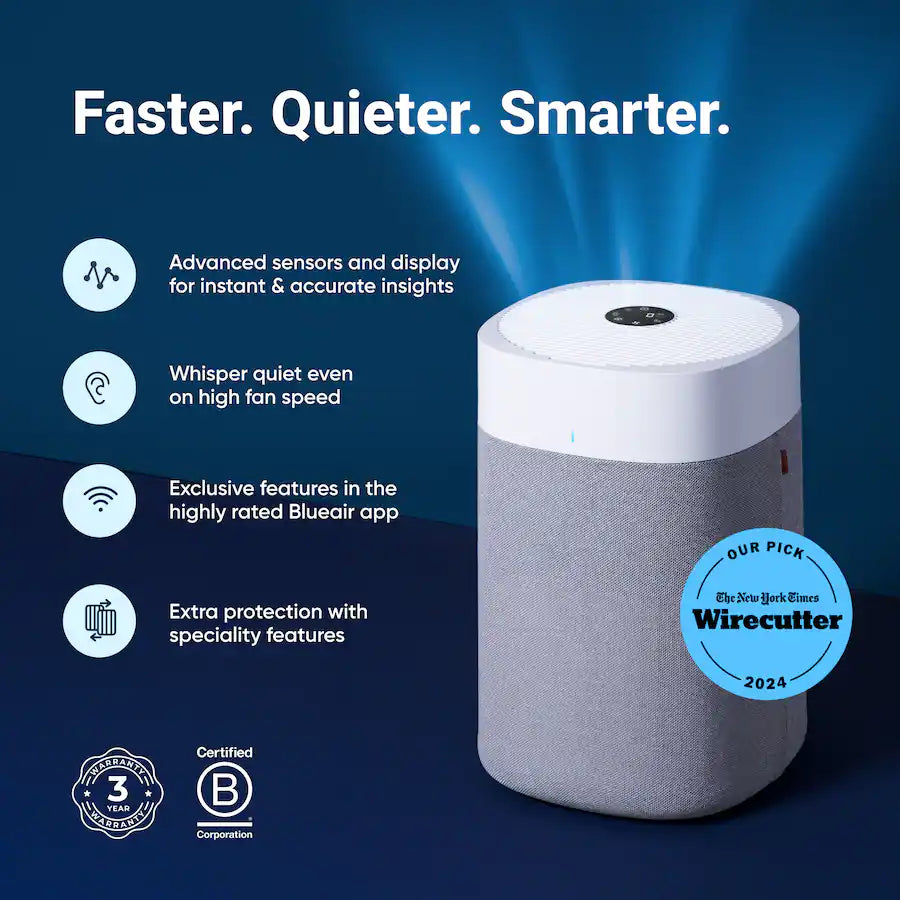 Blueair Blue Pure 211i Smart Extra Large Room Air Purifier, White / Gray