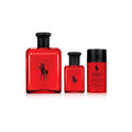 RALPH LAUREN - Set de regalo de 3 piezas en color rojo Polo