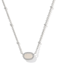 Kendra Scott Mini Elisa Satellite Short Pendant, Iridescent Drusy
