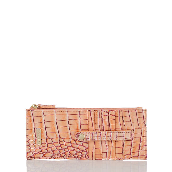 Brahmin Melbourne Collection Credit Card Wallet, Apricot Rosé