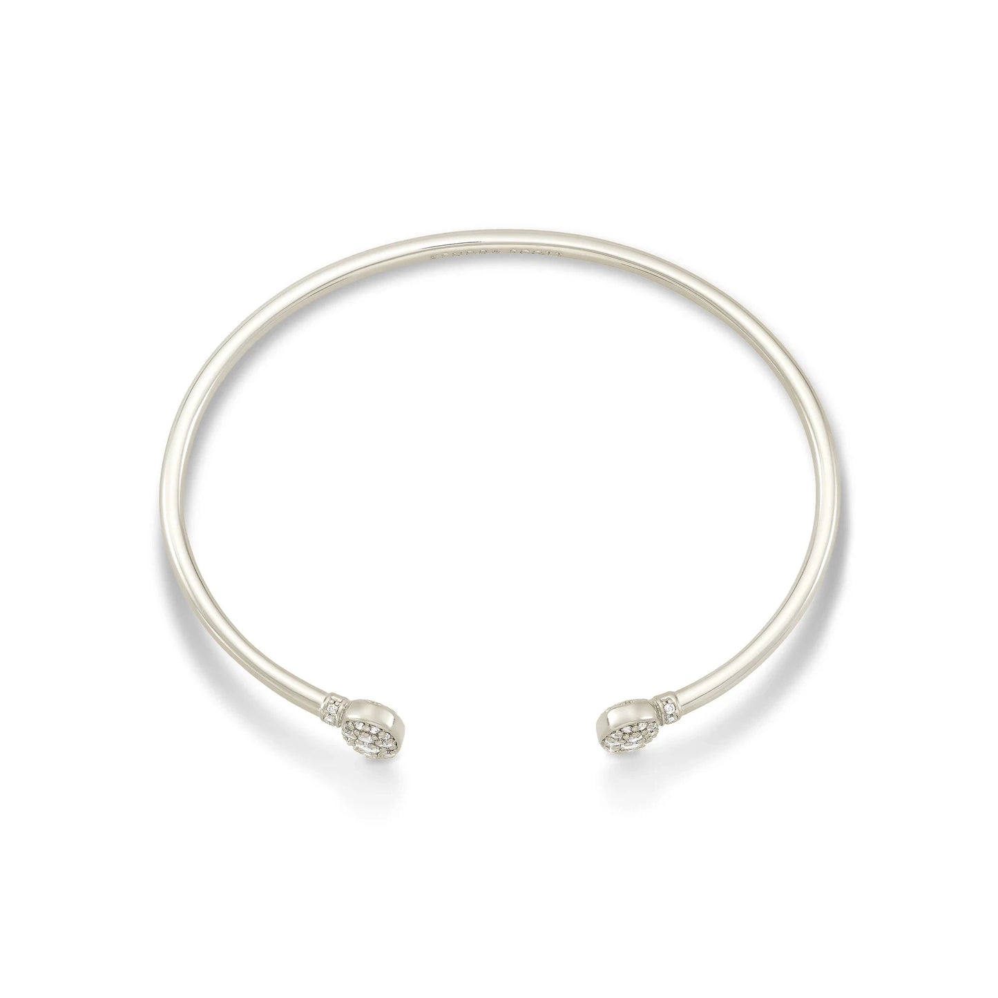 Kendra Scott Grayson White Crystal Cuff Bracelet, Silver