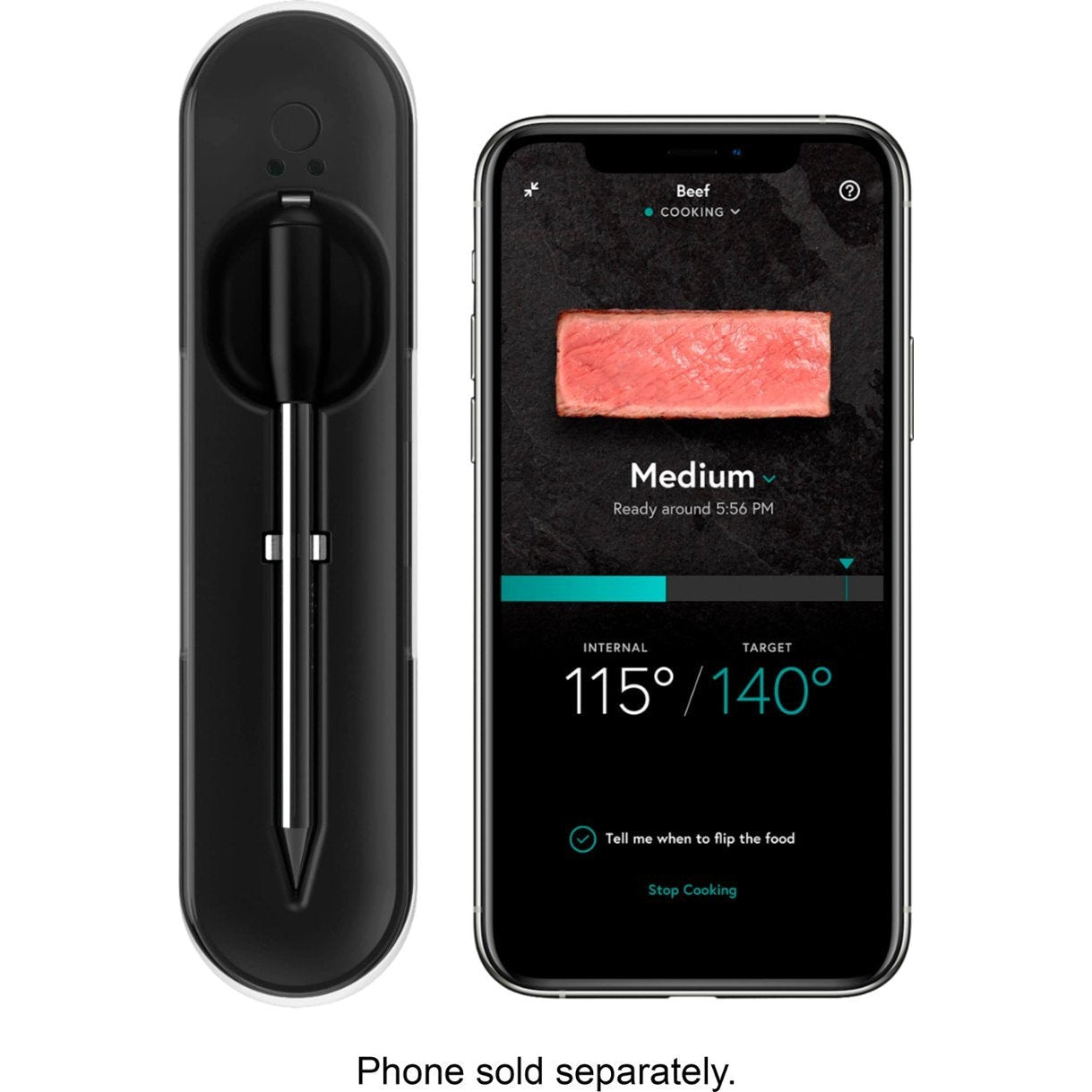 Yummly Smart Meat Thermometer, Graphite