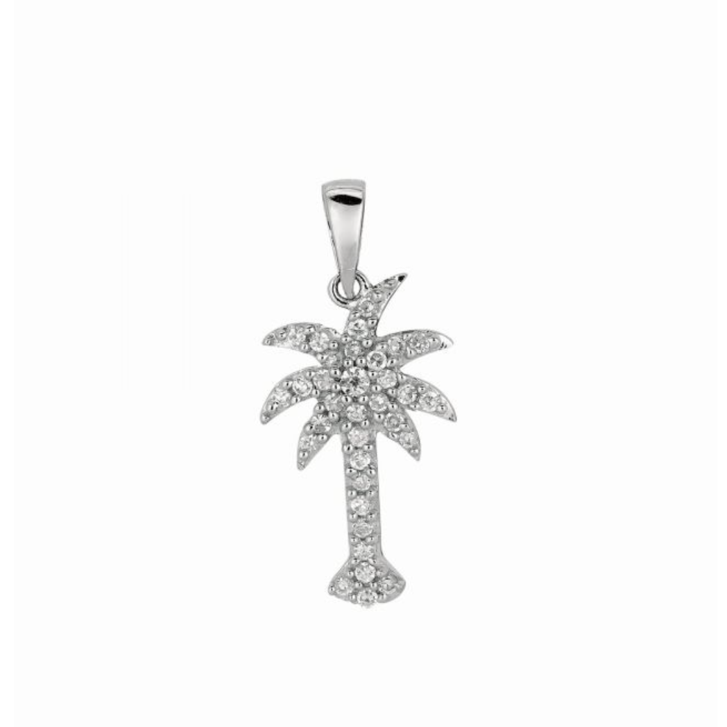 Silver Palm Tree Pendant