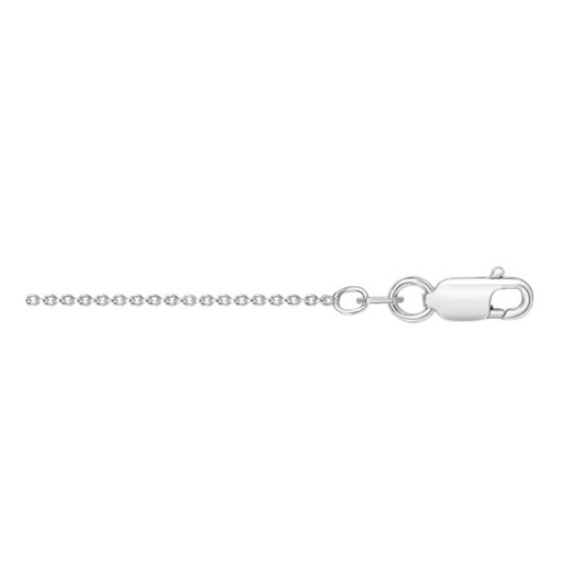 Silver Round Cable Chain, 1.1mm