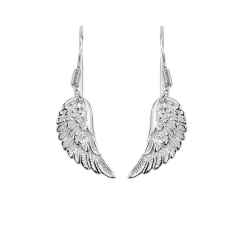 Silver Angel Wing Earrings