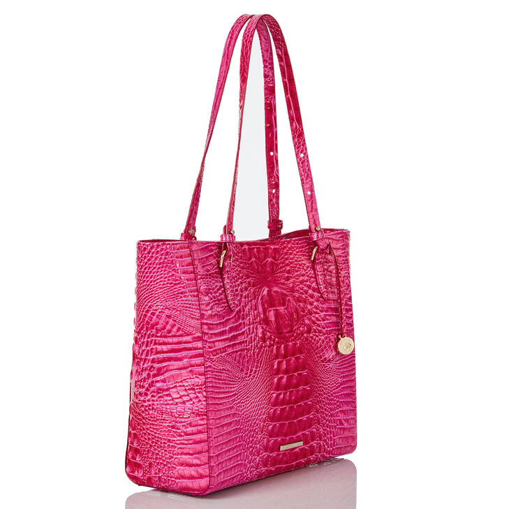 Brahmin Melbourne Collection April Tote, Pink Cosmo